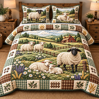 Rolling Meadow Woolies 3-Piece Quilted Bedding Set GFTOTP22184