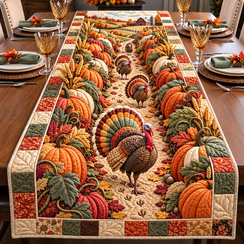 Harvest Turkey Quilted Table Runner GFTOTP22191