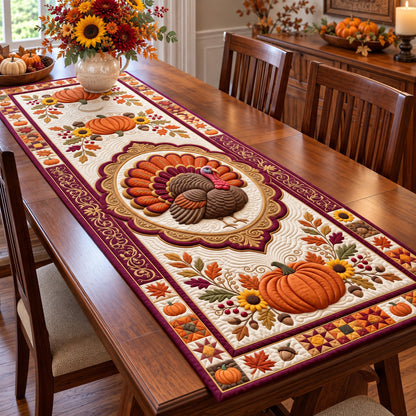 Harvest Turkey Quilted Table Runner GFTOTP22194