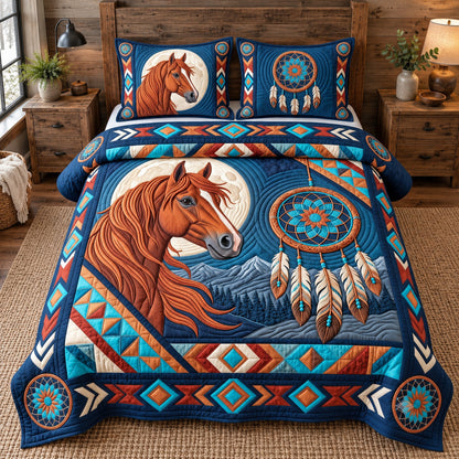 Tribal Horse Spirit 3-Piece Quilted Bedding Set GFTOTP22227
