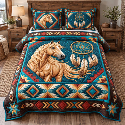 Tribal Horse Spirit 3-Piece Quilted Bedding Set GFTOTP22231