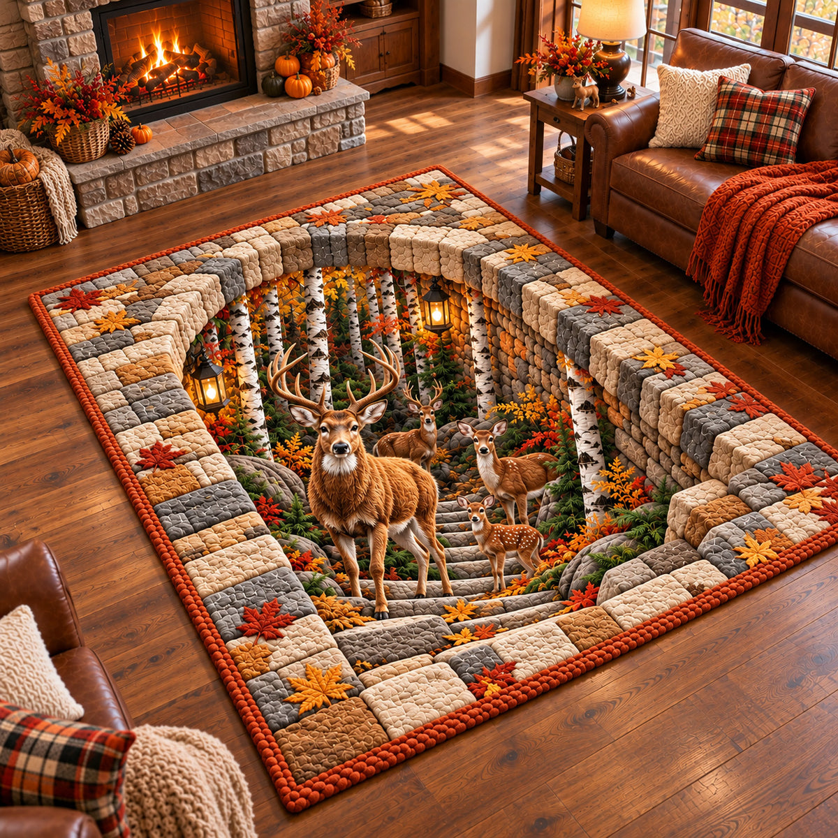 Autumn Deer Area Rug GFTOTP22233