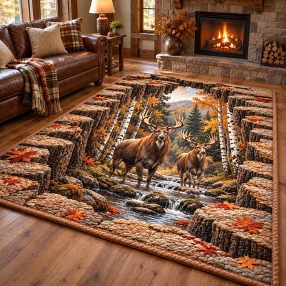Autumn Deer Area Rug GFTOTP22234