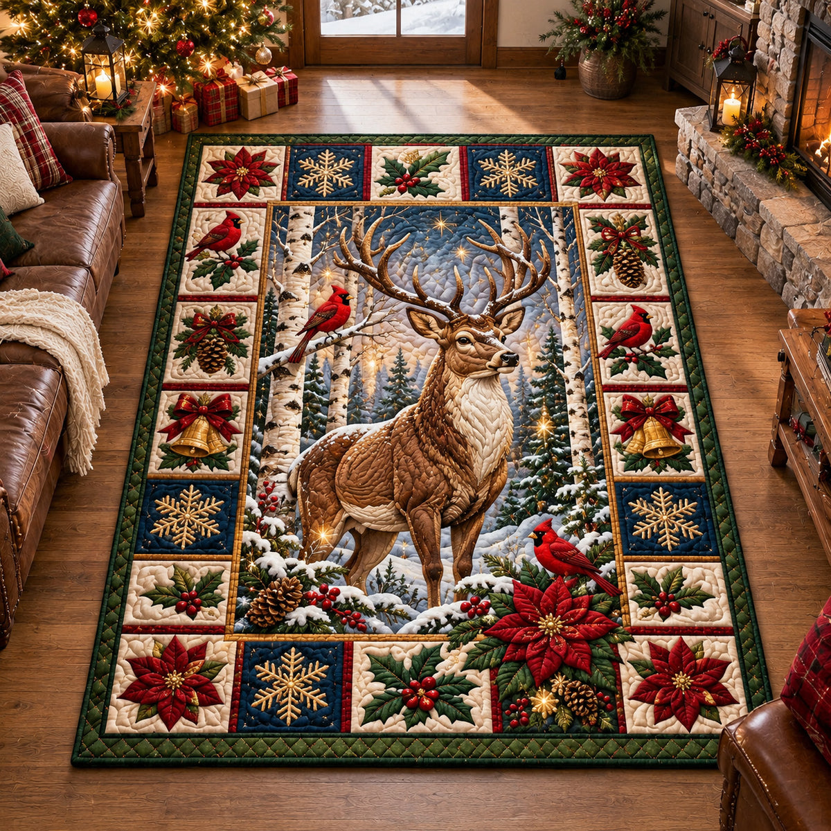 Winter Deer Area Rug GFTOTP22237