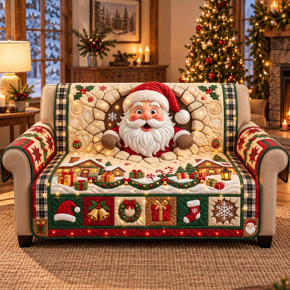 Cozy Santa Hug Quilted Sofa Cover GFTOTP22266