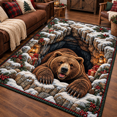 Cheerful Cave Bear Area Rug GFTOTP22282