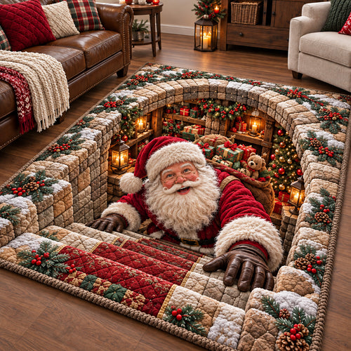 Jolly Santa Workshop Area Rug GFTOTP22285