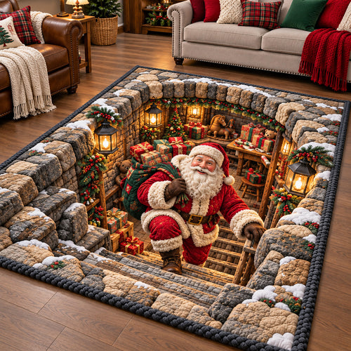 Jolly Santa Workshop Area Rug GFTOTP22286