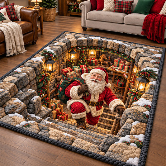 Jolly Santa Workshop Area Rug GFTOTP22286