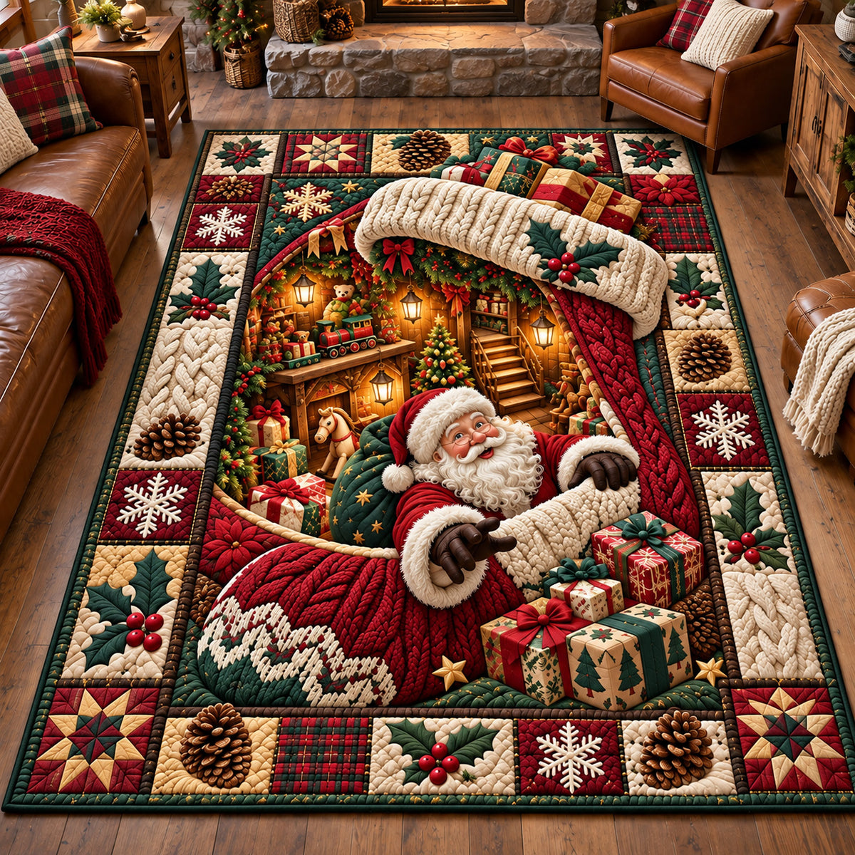 Cozy Stocking Magic Area Rug GFTOTP22290