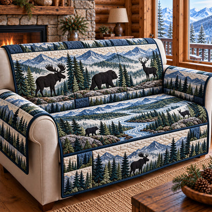 Forest Patchwork Quilted Sofa Cover GFTOTP22351