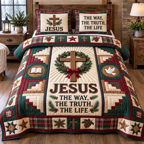 Christian Faith 3-Piece Quilted Bedding Set GFTOTP22363