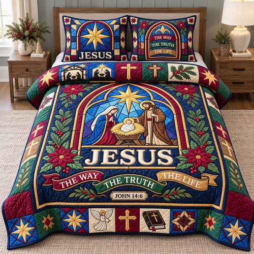 Christian Faith 3-Piece Quilted Bedding Set GFTOTP22365
