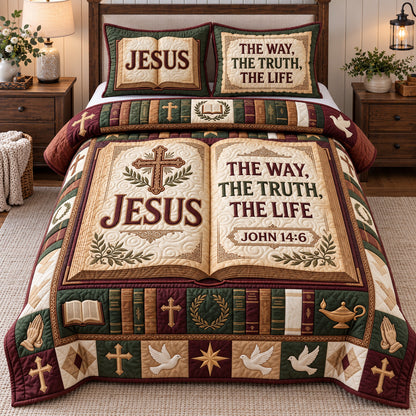 Christian Faith 3-Piece Quilted Bedding Set GFTOTP22367