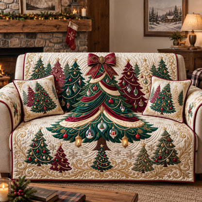 Classic Ornate Trees Quilted Sofa Cover GFTOTP22395