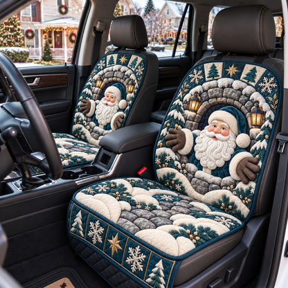 Blue Winter Santa Quilted Car Seat Protector GFTOTP22410