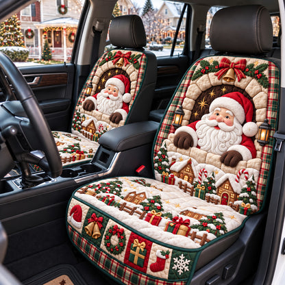 Festive Santa Cottage Quilted Car Seat Protector GFTOTP22413
