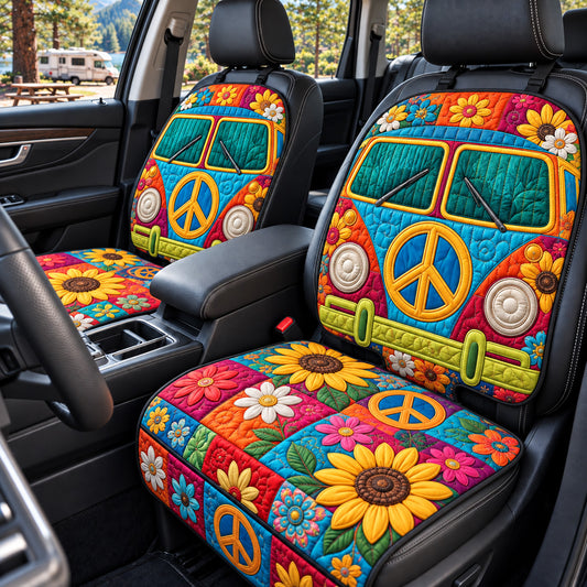 Groovy Sunflower Van Quilted Car Seat Protector GFTOTP22416