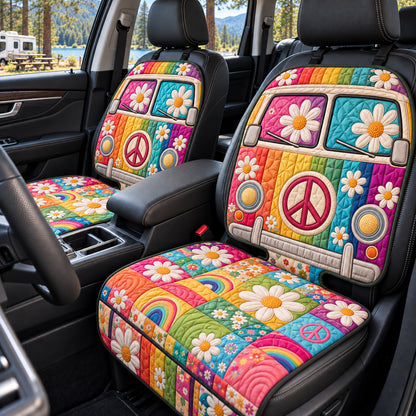 Groovy Blossom Van Quilted Car Seat Protector GFTOTP22419
