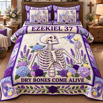 Dry Bones Come Alive 3-Piece Quilted Bedding Set GFTOTP22508