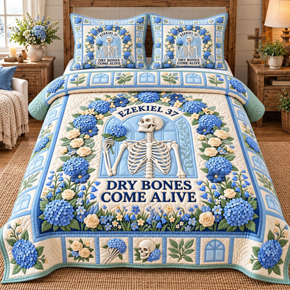 Dry Bones Come Alive 3-Piece Quilted Bedding Set GFTOTP22509