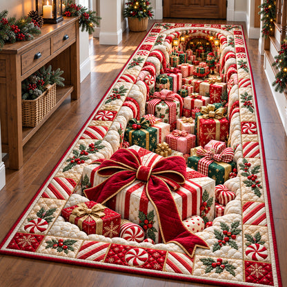 Festive Gift Hole Runner Rug GFTOTP22531