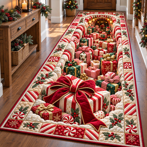 Festive Gift Hole Runner Rug GFTOTP22531