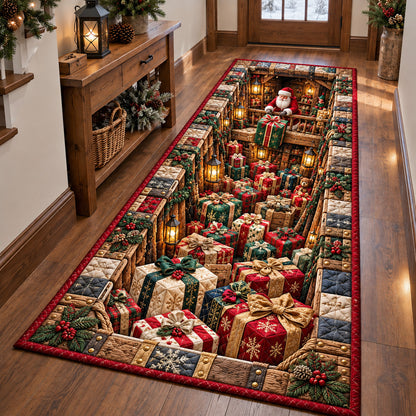 Festive Gift Hole Runner Rug GFTOTP22533