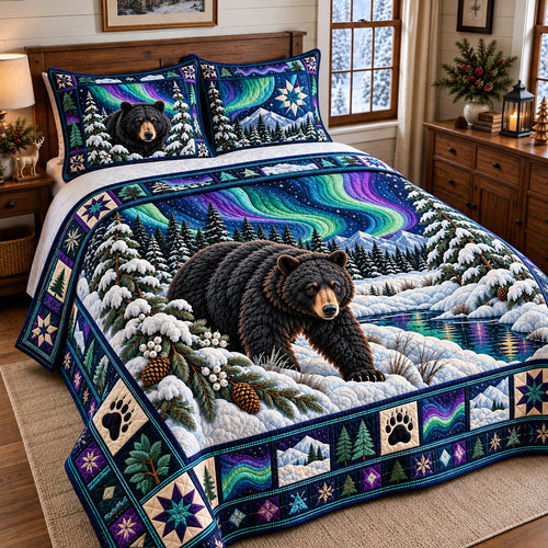 Winter Rustic Guardian 3-Piece Quilted Bedding Set GFTOTP22538