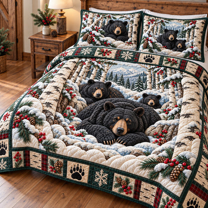 Winter Rustic Guardian 3-Piece Quilted Bedding Set GFTOTP22540