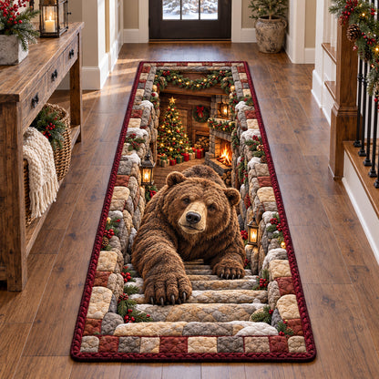 Christmas Bear Cabin Runner Rug GFTOTP22543