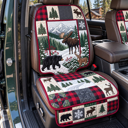 Rustic Forest Patchwork Quilted Car Seat Protector GFTOTP22551
