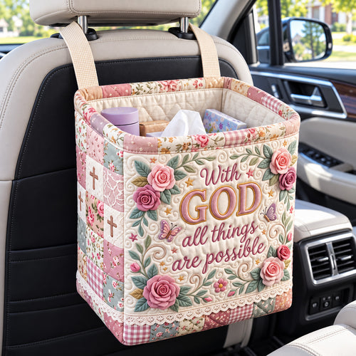 Christian Faith Quilted Car Basket GFTOTP22613