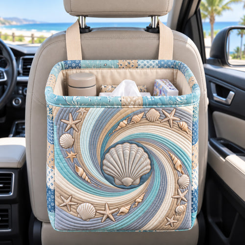 Coastal Whisper Quilted Car Basket GFTOTP22619