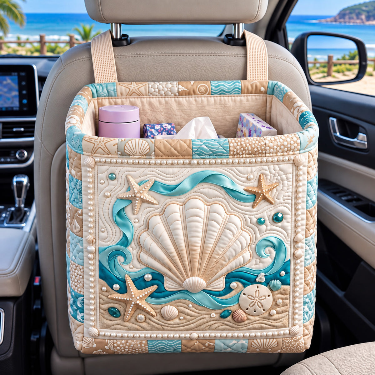 Coastal Whisper Quilted Car Basket GFTOTP22622
