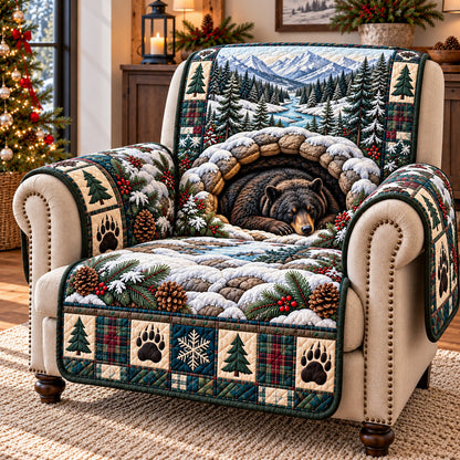 Winter Rustic Guardian Quilted Sofa Cover GFTOTP22628