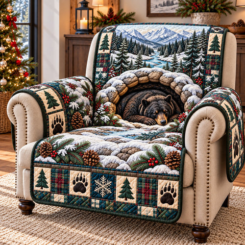 Winter Rustic Guardian Quilted Sofa Cover GFTOTP22628