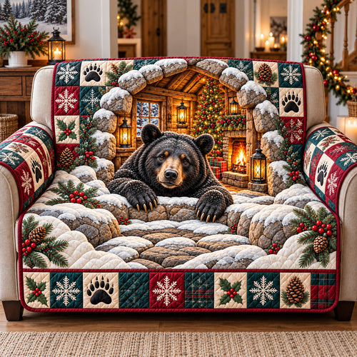 Holiday Rustic Guardian Quilted Sofa Cover GFTOTP22630