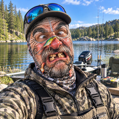 Whimsy Fishing Funny Face Mask GFTOTP22696