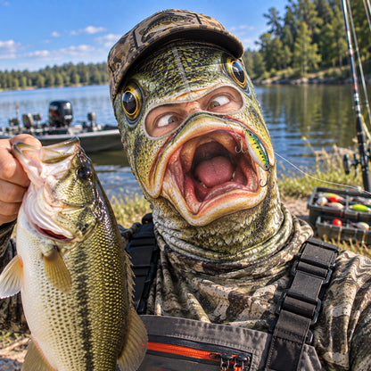 Whimsy Fishing Funny Face Mask GFTOTP22696