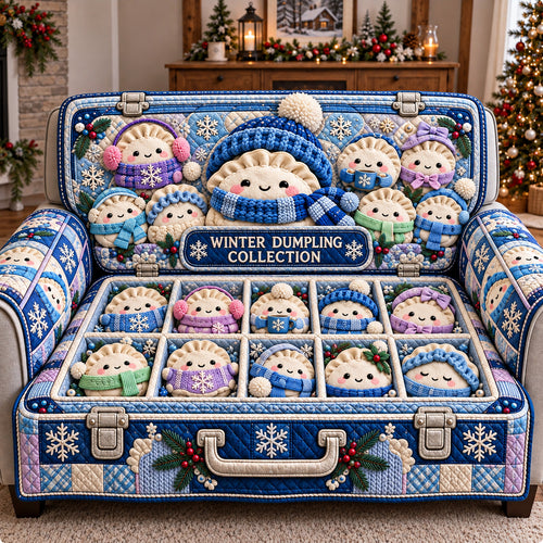 Winter Dumpling Box Quilted Sofa Cover GFTOTP22652