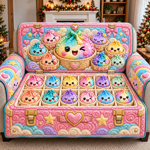 Rainbow Dumpling Box Quilted Sofa Cover GFTOTP22653