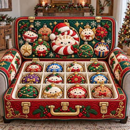 Festive Dumpling Box Quilted Sofa Cover GFTOTP22654