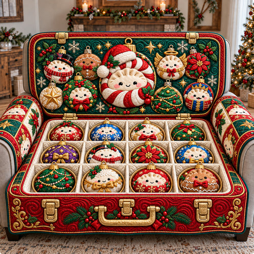 Festive Dumpling Box Quilted Sofa Cover GFTOTP22654