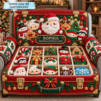 Personalized Festive Dumpling Box Quilted Sofa Cover QTCUZ GFTOTP22657