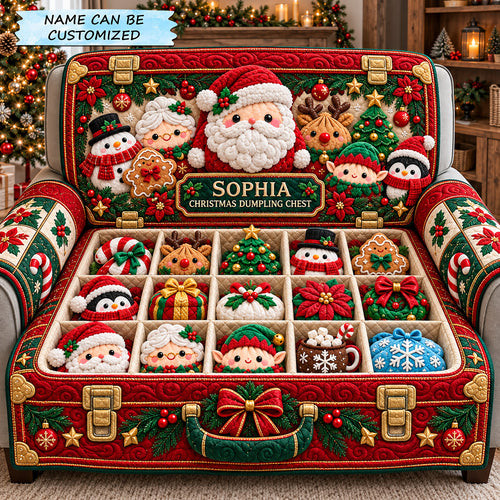 Personalized Festive Dumpling Box Quilted Sofa Cover QTCUZ GFTOTP22657