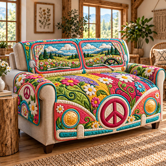 Hippie Van Quilted Sofa Cover GFTOTP22742