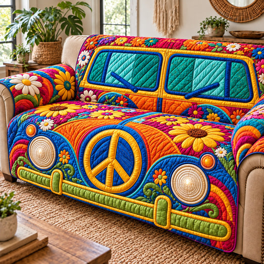 Hippie Van Quilted Sofa Cover GFTOTP22744