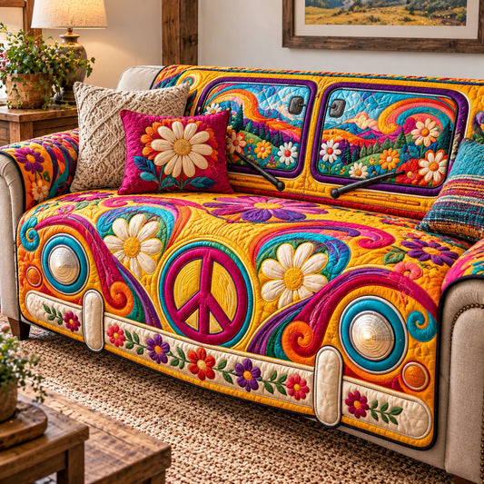 Hippie Van Quilted Sofa Cover GFTOTP22745