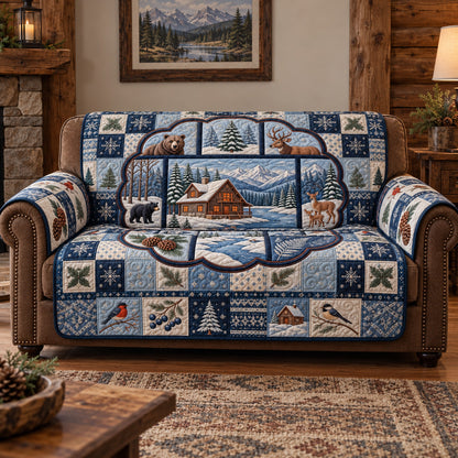 Rustic Forest Patchwork Quilted Sofa Cover GFTOTP22768